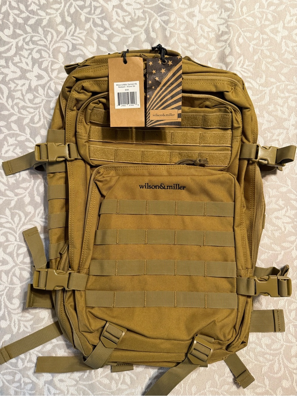 Wilson & Miller Men's Tactical Backpack - Arizona Tan